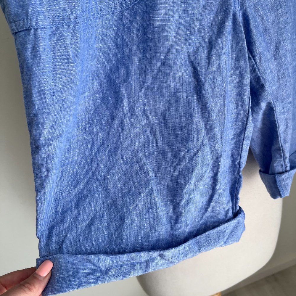 Sportscraft Ladies Light Blue Casual Linen Shorts Size 8 - Picture 5 of 14